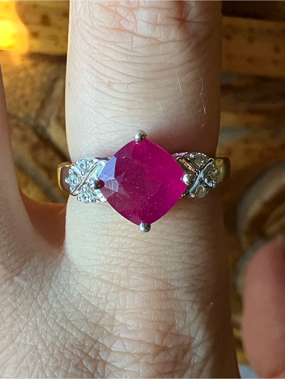 Mahaleo Ruby Sterling Silver Ring Size 8